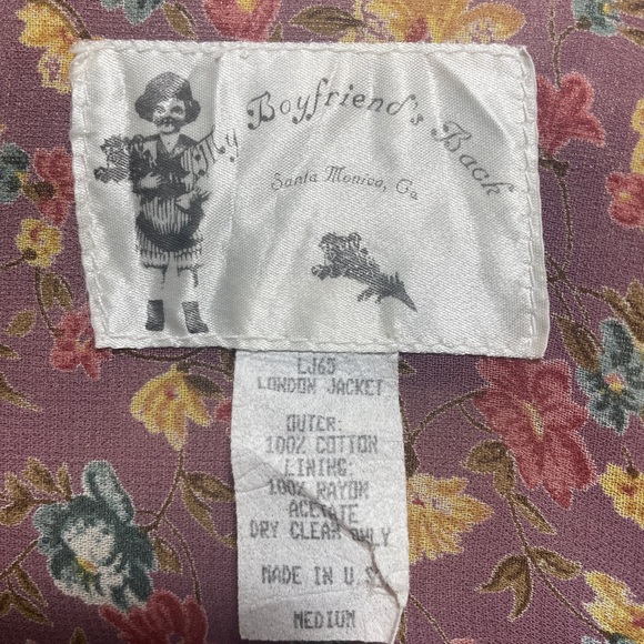 Vtg My Boyfriends Back Womens Denim Jacket - Picture 8 of 8